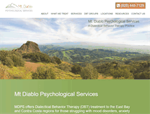 Tablet Screenshot of mtdiablopsychologicalservices.com